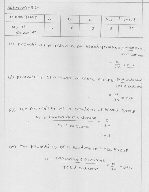 RD Sharma Class 9 Solutions Chapter 25 Probability 6
