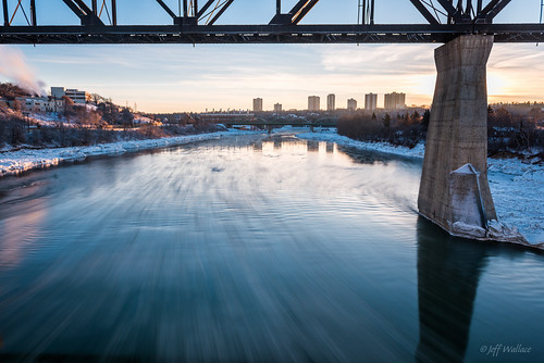 canada ice sunrise river flow edmonton alberta concepts northsaskatchewan