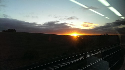 uk england sunrise transport railway