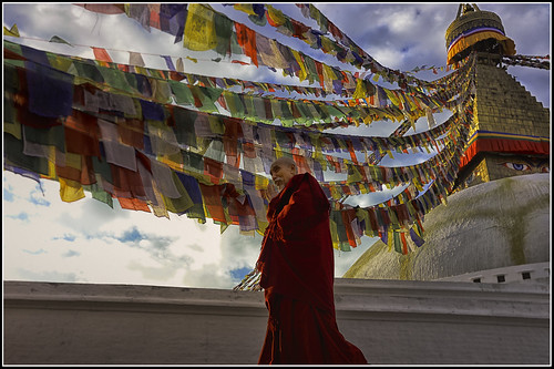 leica nepal sunset tibet boudhism katmandhu