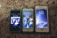 Three Generations of iPhones
