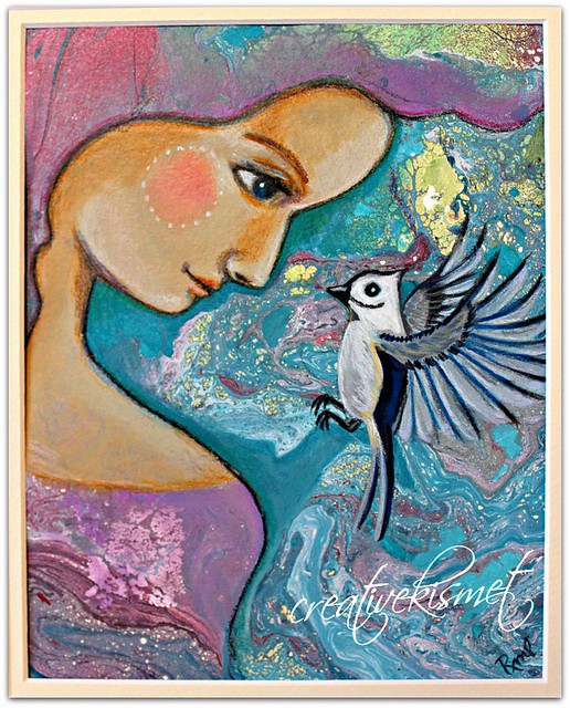 Girl with Bird - art by Regina Lord
