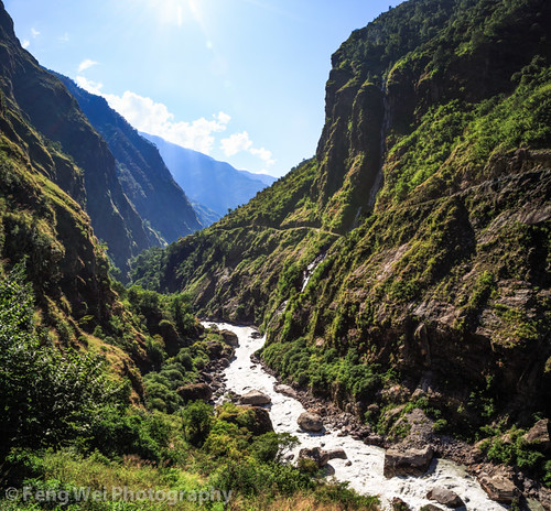 travel nepal color beautiful vertical trek river landscape asia jeep outdoor scenic canyon hike annapurnacircuit marsyangdi annapurna chamje gandaki lamjung jagat marshyangdi annapurnaconservationarea