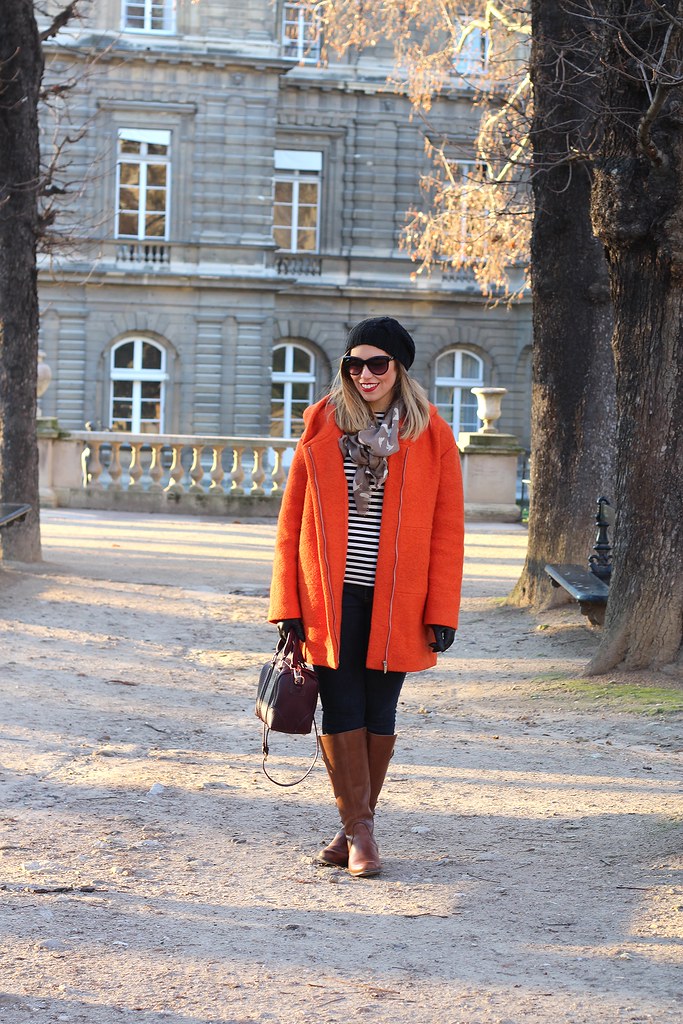 Stripes in Paris | Winter Outfit | #LivingAfterMidnite