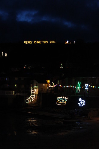 The 'Merry Christmas' lights