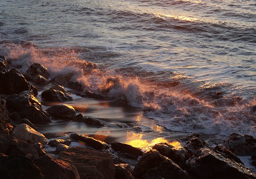 california sunset beach pacificocean foam pacifica
