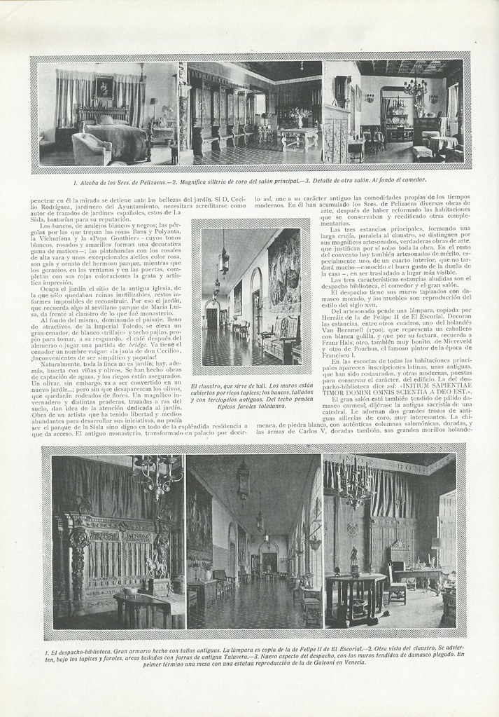 Artículo sobre el Palacio de la Sisla publicado en la revista "Vida Aristocrática", de fecha 30 de junio de 1922