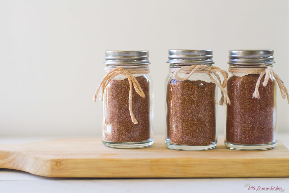 Homemade sazon seasoning is a mix gorgeous Latin spices, including achiote and cumin and other warm spices.