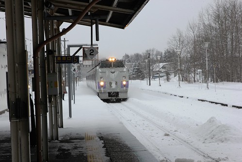 winter snow japan train sapporo hokkaido jrtrain kamikawastation