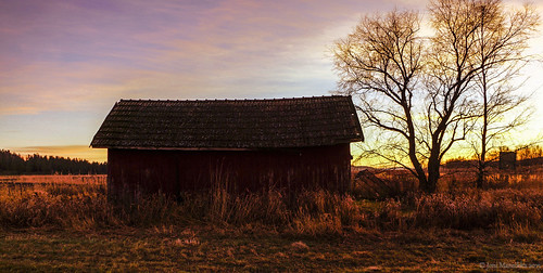 sunset colors field suomi finland december riverside shed paimio