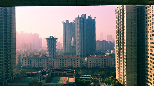 china city morning travel sky urban architecture buildings shanghai hongkou