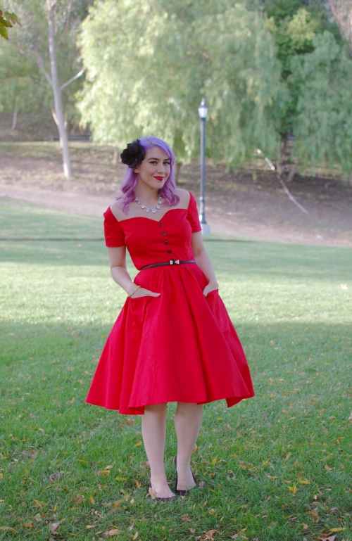 Unique Vintage Red Rhapsody dress