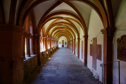 architecture interior medieval monastery cloisters