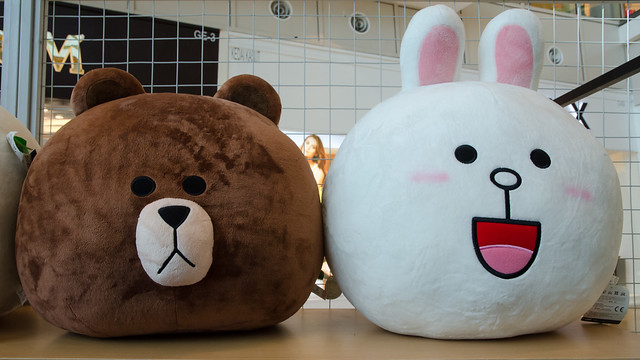 Brown and Cony at LINE Friends Pop-up store at IOI City Mall, Putrajaya