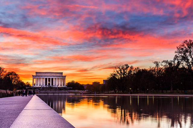 Sunset at the Lincoln Memorial
