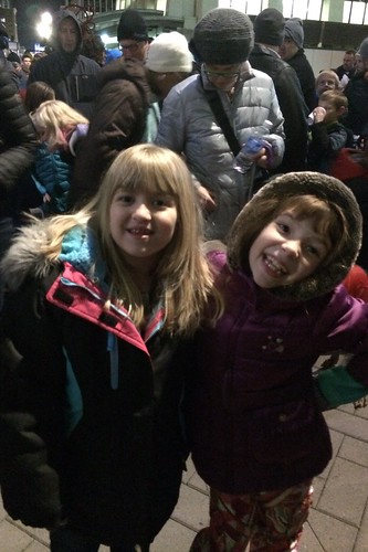 Catie & her cousin Elizabeth at First Night, downtown Raleigh