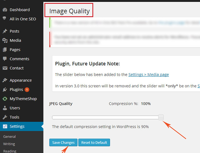 increasing image quality of images 