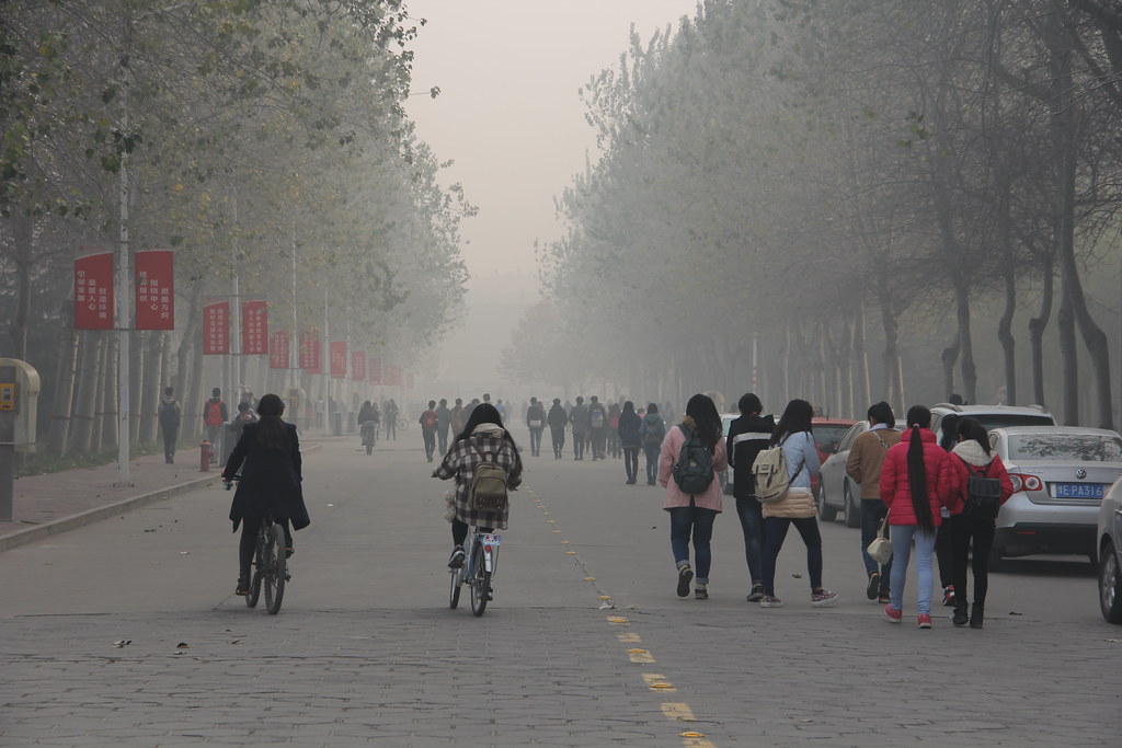 Anyang, China, severe air pollution