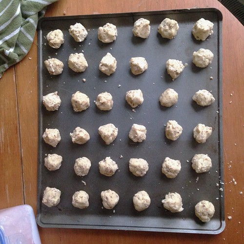 russian tea cookies ready for the oven