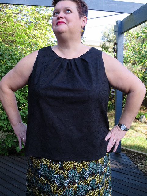 Simplicity 2929 blouse variation and McCalls 2873 skirt
