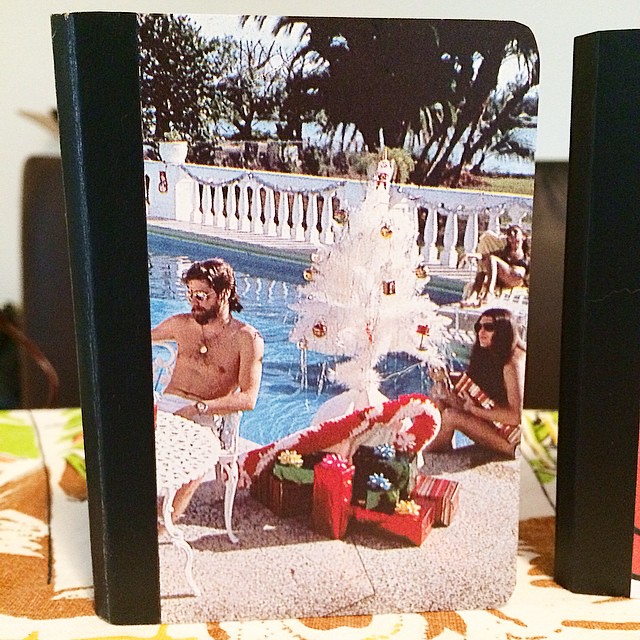 1970s Christmas hunks notebook