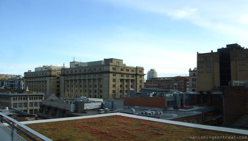 Old Montreal from rooftop panoramic 2