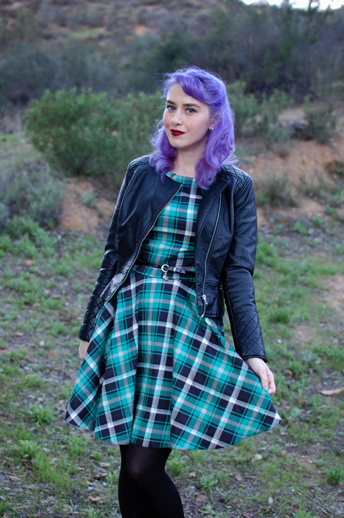 Luck Be A Lady dress in Geen Plaid