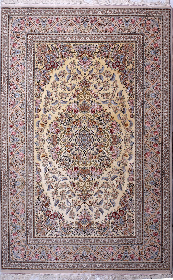 Isfahan Silk Persian Rug