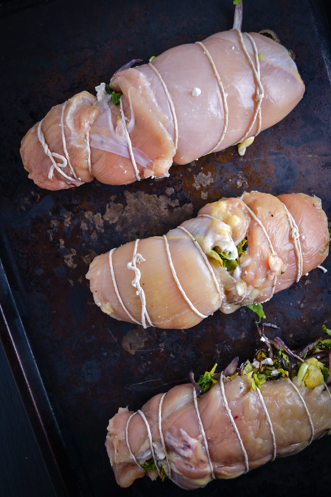 Brussel Sprout, Red Onion, and Feta Stuffed Chicken | Things I Made Today