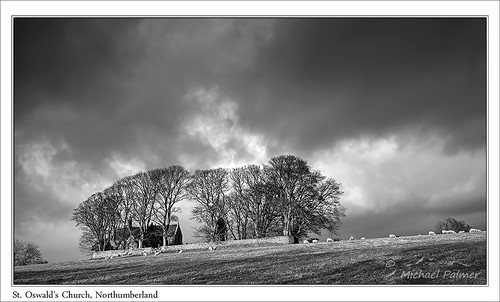 christmas eve trees tree church monochrome saint st clouds canon landscape eos mono king sheep northumberland 7d usm oswald hexham oswalds heavenfield f28l chollerford ef1735mm
