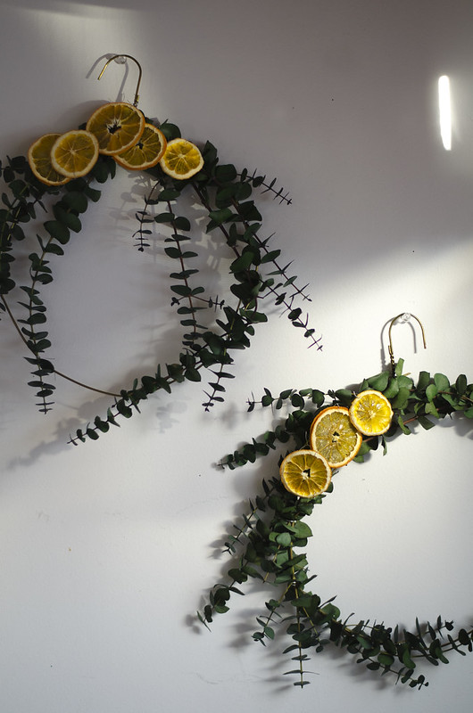 Eucalyptus and Dried Orange Wreath DIY on juliettelaura.blogspot.com