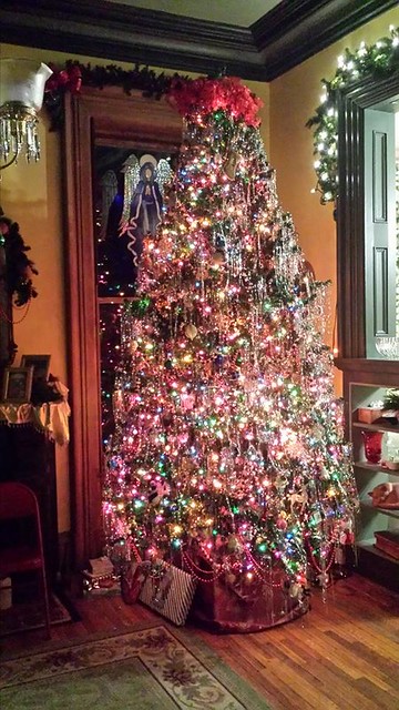 living room Christmas tree
