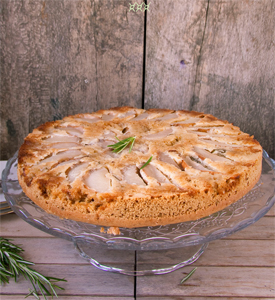 Pear and rosemary cake