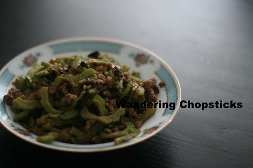 Chinese Bitter Melon Stir-Fry with Ground Pork and Black Bean Sauce 11