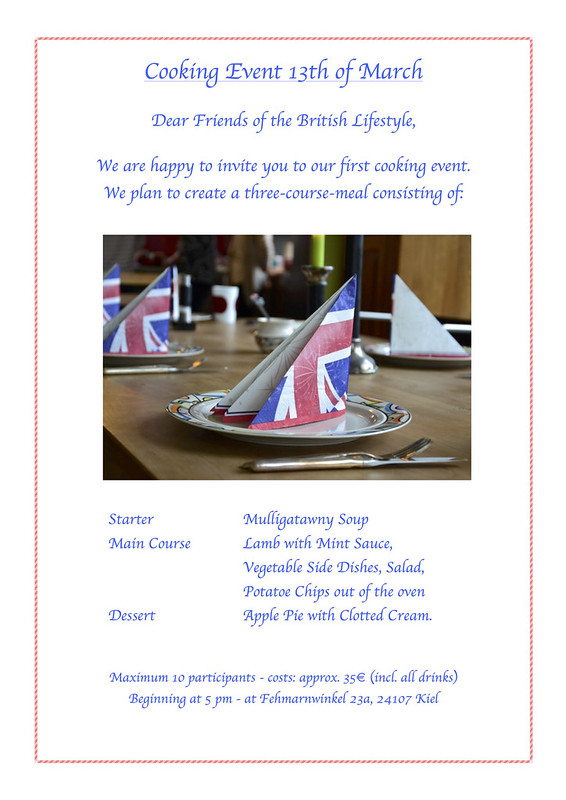 English Cooking Event 13th of March