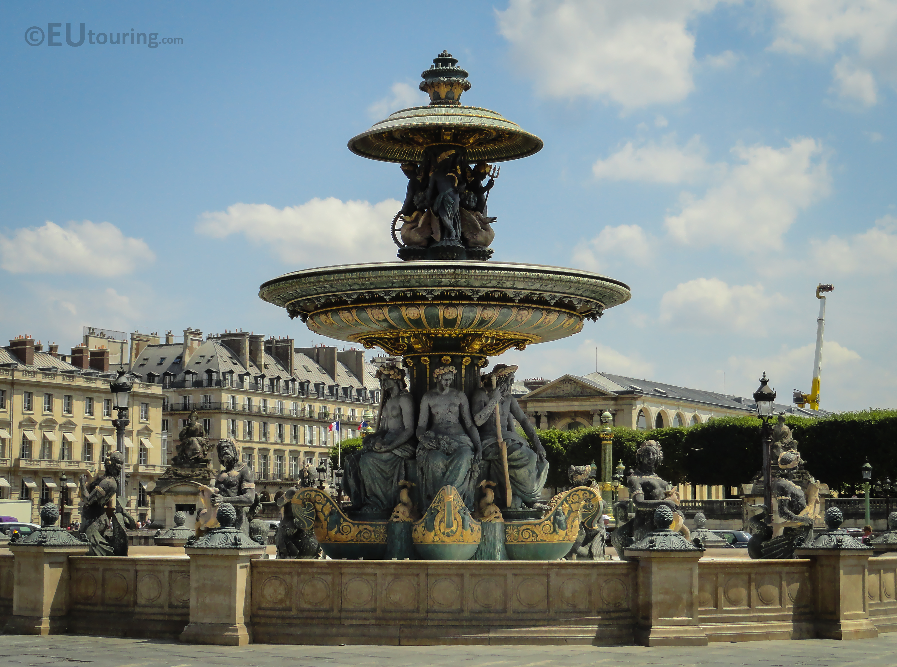 Fountain at Place de la Concorde from 1830's