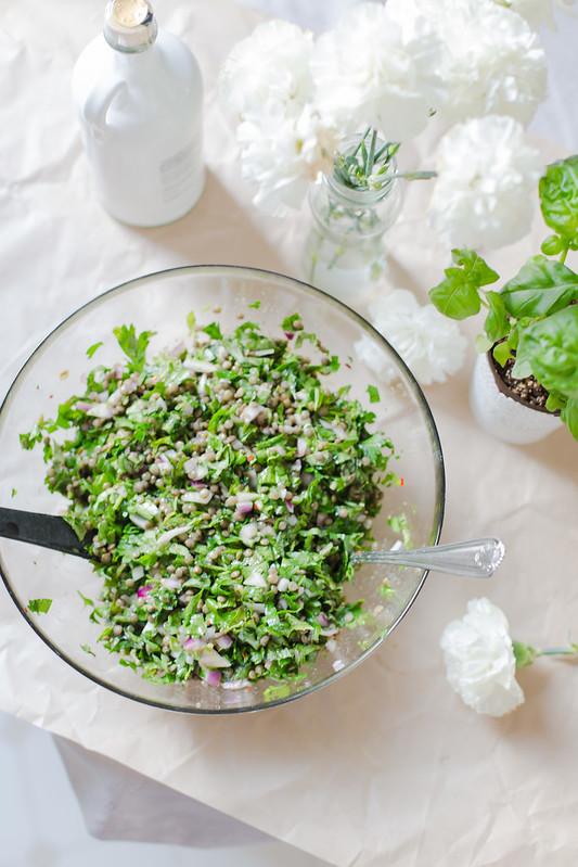 Chopped Herbs and Lentil Salad