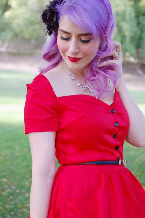 Unique Vintage Red Rhapsody dress