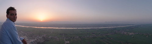 panorama sunrise river westbank pano egypt nile luxor balloonflight ptgui rivernile elnil