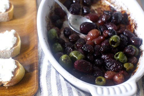 roasted grapes and olives