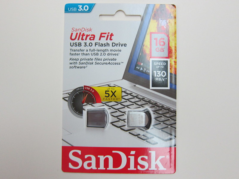 SanDisk Ultra Fit USB 3.0 Flash Drive - Packaging Front