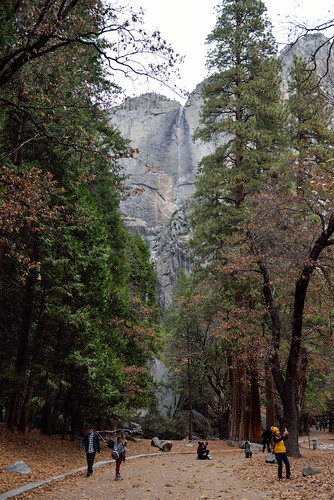 【Yosemite Falls】遠遠的看才可以把上下兩層瀑布盡收眼底