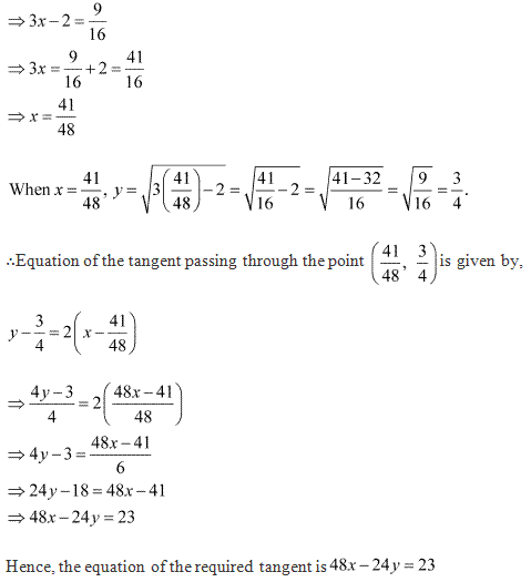 Free Online RD Sharma Class 12 Solutions Chapter 16 Tangents and Normals Ex 16.2 Q16-i