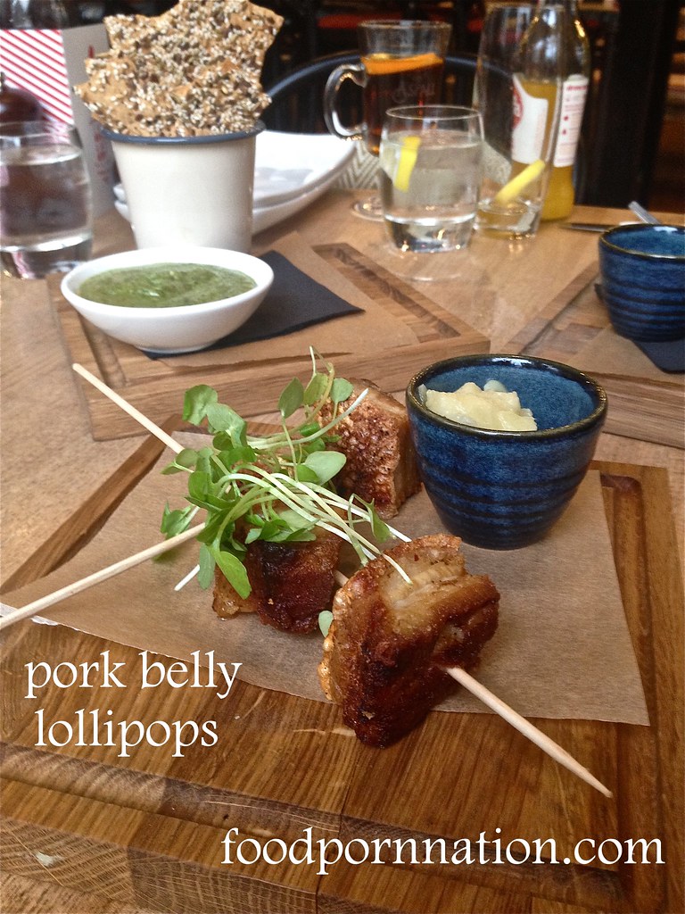 The Porchester - Pork belly lollipops