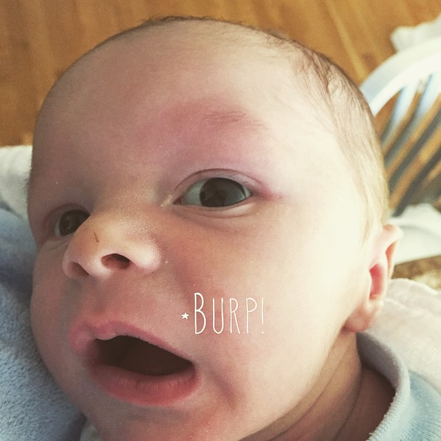 Liam bids you good morning! #kidstagram #kidsofinstagram #newborn #baby #meandwee #over