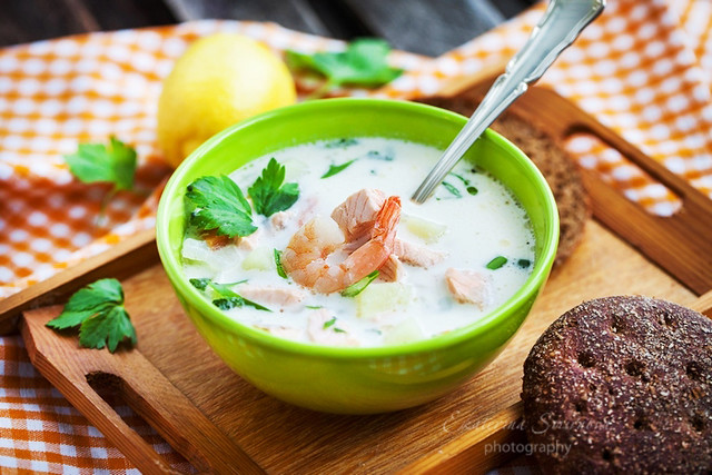 Lohikeitto - Finnish creamy salmon soup