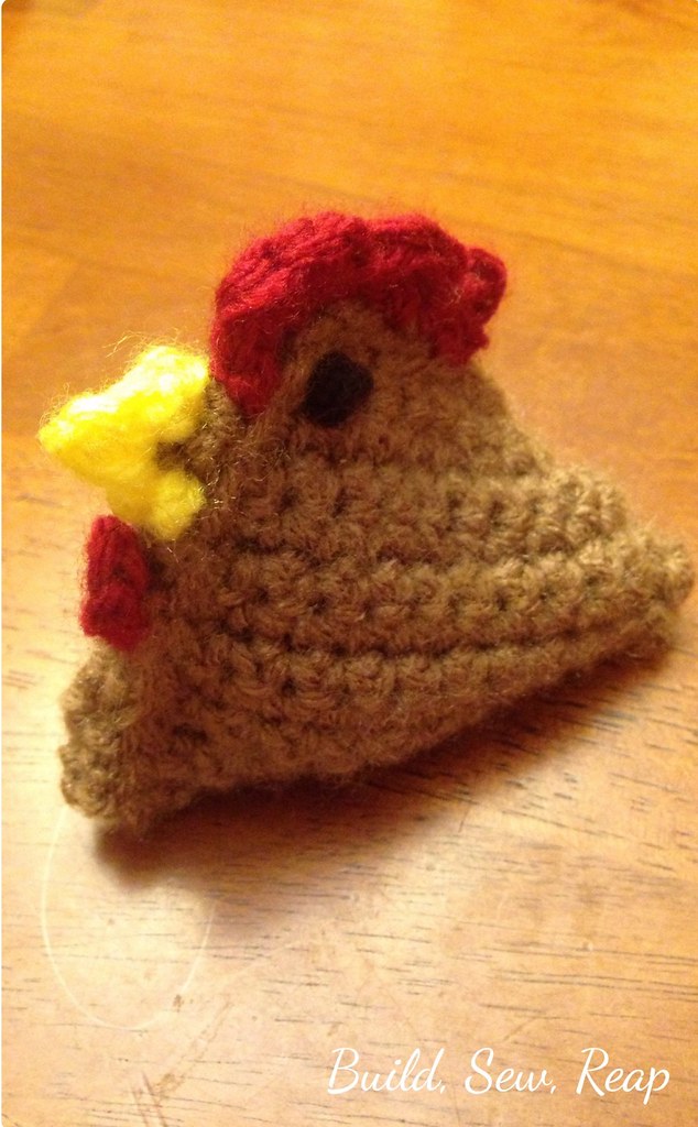 Crocheted chicken