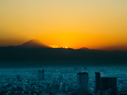 sunset japan tokyo evening cityscape fuji mt clear mountfuji 日本 roppongi 東京 mtfuji 六本木