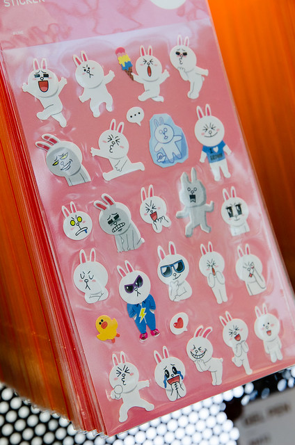 Cony stickers at LINE Friends Pop-up store at IOI City Mall, Putrajaya