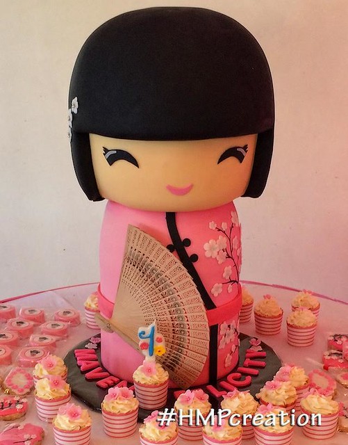 Sakura-Kimmi Doll Theme Cake by Chef Harold Punsalan and Ms. Hazel Punsalan of BakersDuo by #HMPcreation